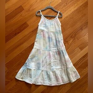 Cat & Jack Blue and Pink Ruched Tiered Sundress